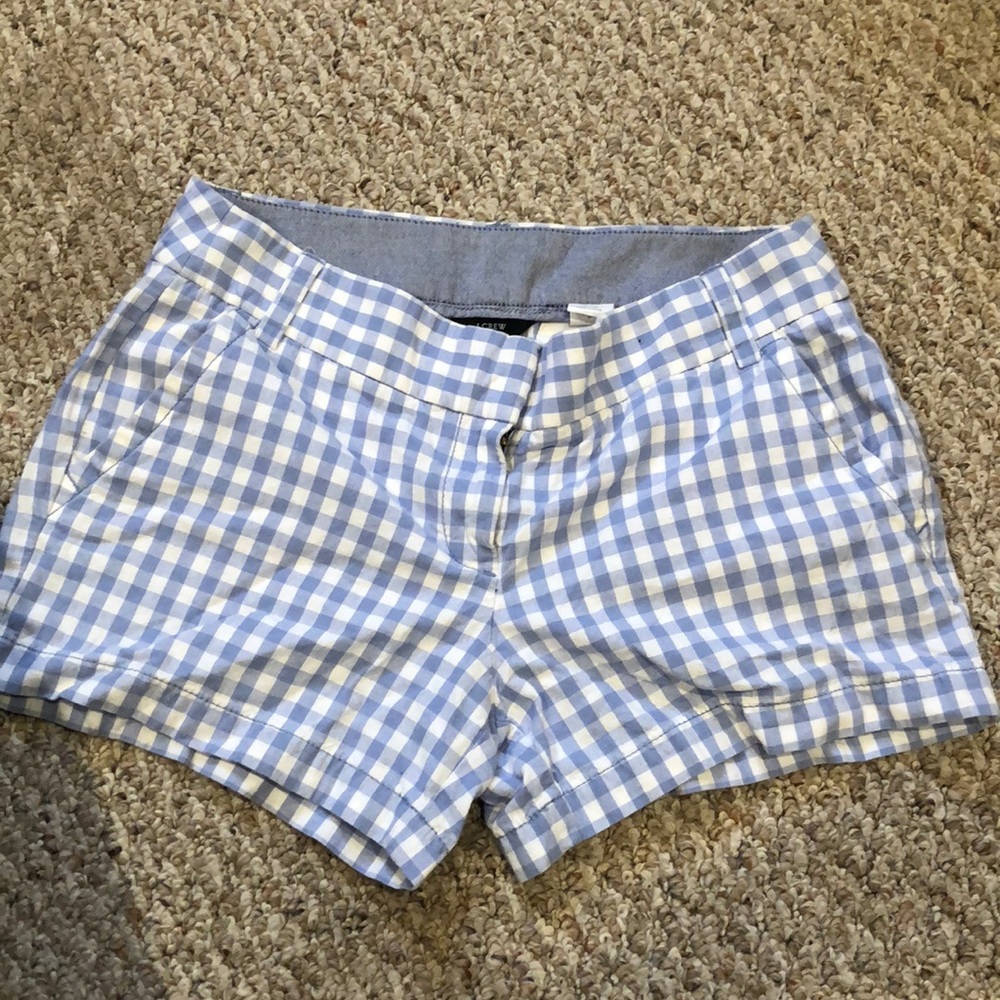 🆒J. Crew Light Blue Checkered Shorts
